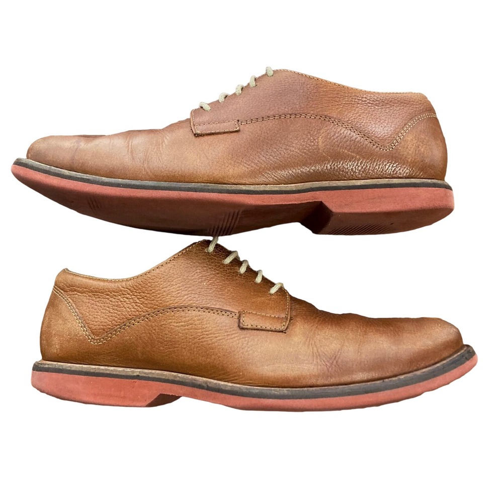 1901 Nordstrom Mens Oxford 10 Brown Leather Red Sole Business Casual Shoe M12511